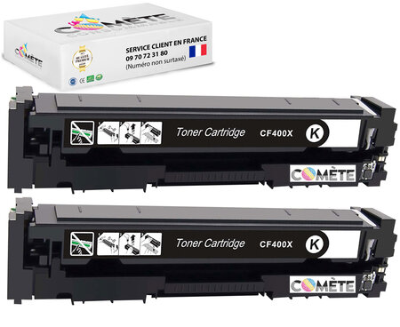 201x - 2 toners compatibles hp 201 cf400x noir