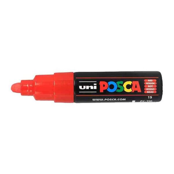 Marqueur pointe large conique PC7M R Rouge POSCA