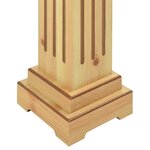 vidaXL Support pilier carré à plantes Bois clair 17x17x66 cm MDF