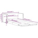 vidaXL Canapé-lit 2 en 1 rouge bordeaux 122x204x55 cm velours