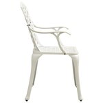 vidaXL Chaises de jardin 2 Pièces Aluminium coulé Blanc