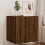 vidaXL Meubles TV muraux lumières LED 2 Pièces chêne marron 40 5x35x40 cm