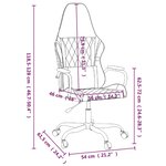vidaXL Chaise de jeu de massage Blanc et noir Similicuir