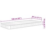 vidaXL Matelas en mousse pour enfants moyennement doux 80x160 cm
