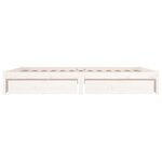 vidaXL Cadre de lit avec tiroirs Blanc 140x190 cm