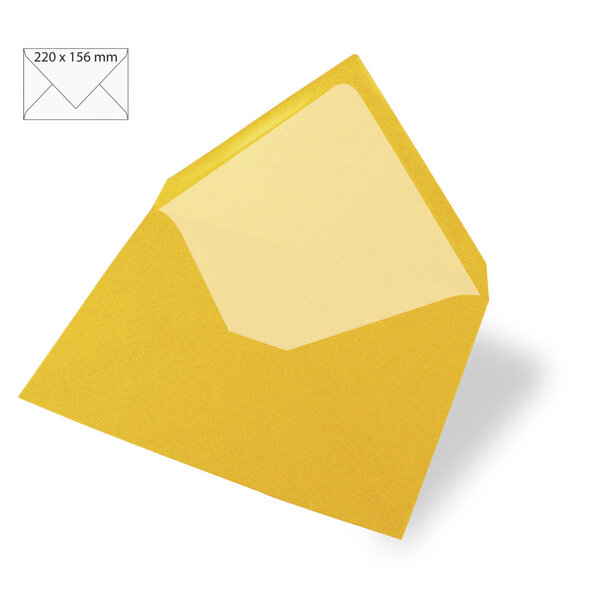 Enveloppe p.carte A5 uni FSC Mix Credit jaune soleil 220x156mm 90g / m² 5 pces