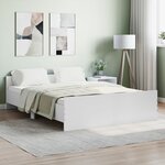 vidaXL Cadre de lit avec tête de lit/pied de lit blanc 140x190 cm