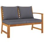 vidaXL Salon de jardin 4 Pièces avec coussin Bois d'acacia solide