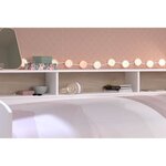 Lit banquette 2 tiroirs 90 x 200/190 cm - Mat chêne et blanc