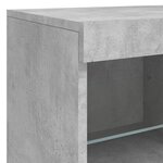 vidaXL Buffet avec lumières LED gris béton 81x37x67 cm