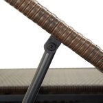 vidaXL Transat à 2 places avec coussin Marron Résine tressée