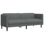 vidaXL Ensemble de canapés 3 Pièces gris foncé tissu