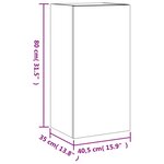 vidaXL Meuble TV mural avec lumières LED chêne sonoma 40 5x35x80 cm