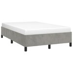 vidaXL Cadre de lit gris clair 120x190 cm velours