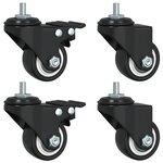 vidaXL Roues pivotantes 4 Pièces noir 35 mm fer