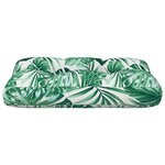 vidaXL Coussin de palette motif de feuilles 60x40x12 cm tissu