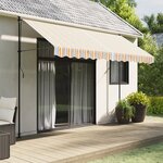 vidaXL Tissu de remplacement pour auvent rayures multicolores 3 5x2 5m