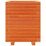 vidaXL Jardinière cire marron 40x40x49 5 cm bois de pin massif