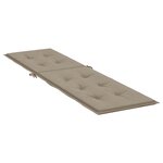 vidaXL Coussin de chaise de terrasse taupe (75+105)x50x4 cm