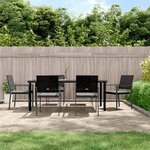 vidaXL Ensemble à manger de jardin 7 Pièces coussins résine tressée acier