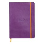 Carnet souple Rhodiarama A5 (14,8 x 21 cm), 160 pages réglure point DOT de 90 g/m² - Couverture violette
