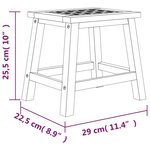 vidaXL Tabouret 29x22 5x25 5 cm Bois massif de noyer