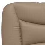 vidaXL Lit avec matelas cappuccino 180x200 cm similicuir