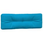 vidaXL Coussins de palette lot de 3 bleu tissu