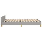 vidaXL Cadre de lit avec tête de lit Gris clair 120x200 cm Tissu
