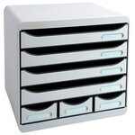 Exacompta Set de tiroirs de bureau Store-Box 7 tiroirs Gris clair