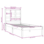 vidaXL Cadre de lit Blanc Bois massif 90x190 cm Simple