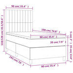 vidaXL Sommier à lattes de lit avec matelas Bleu 90x190 cm Tissu