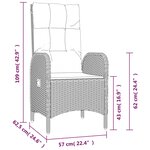 vidaXL Ensemble à manger de jardin 5 Pièces coussins gris résine tressée