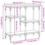 vidaXL Table console noir 80x29x75 cm bois d'ingénierie