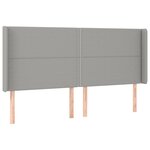 vidaXL Sommier à lattes de lit matelas LED Gris clair 200x200 cm Tissu