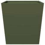 vidaXL Jardinières 2 Pièces vert olive 50x50x50 cm acier
