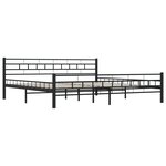 vidaXL Cadre de lit Noir Acier 200 x 200 cm