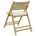 vidaXL Chaises de bistro pliantes lot de 2 et coussins blanc crème