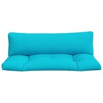 vidaXL Coussins de palette lot de 2 turquoise tissu Oxford