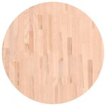 vidaXL Dessus de table Ø70x1 5 cm rond bois massif de hêtre
