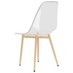 vidaXL Chaises à manger lot de 2 Transparent PET