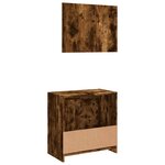 vidaXL Ensemble de meubles de salle de bain 2 Pièces Chêne fumé