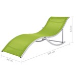 vidaXL Chaises longues pliables lot de 2 Vert Textilène