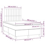 vidaXL Sommier à lattes de lit avec matelas Bleu 120x200 cm Tissu