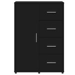 vidaXL Buffets 2 Pièces noir 60x31x84 cm bois d'ingénierie