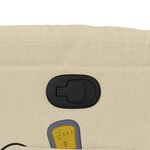 vidaXL Fauteuil de massage inclinable Crème Tissu