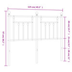 vidaXL Tête de lit métal blanc 120 cm