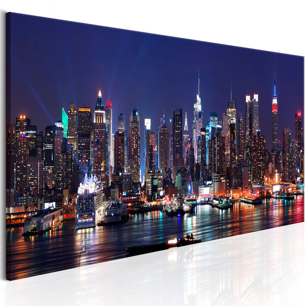 Tableau - live by night l x h en cm 135x45