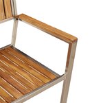 Ensemble de Salle à Manger de Jardin vidaXL en Bois Massif d'Acacia 3 pièces