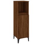 vidaXL Armoire de bain chêne marron 30x30x100 cm bois d'ingénierie